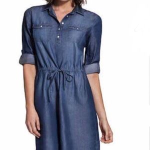 Denim dress with 3/4 sleeves